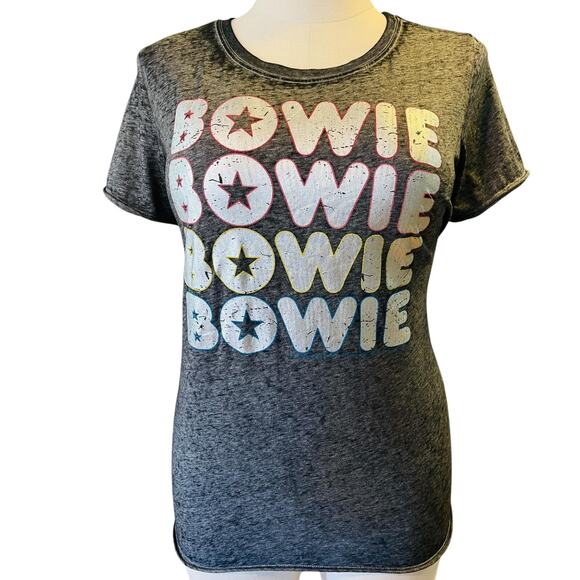 Torrid Plus Size 2 David Bowie Glam Rainbow Burn Out Graphic T Shirt Punk‎ Retro - Picture 1 of 2